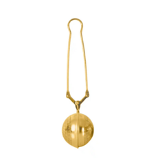 Bamboo Switch Stainless Steel Tea Strainer Gold