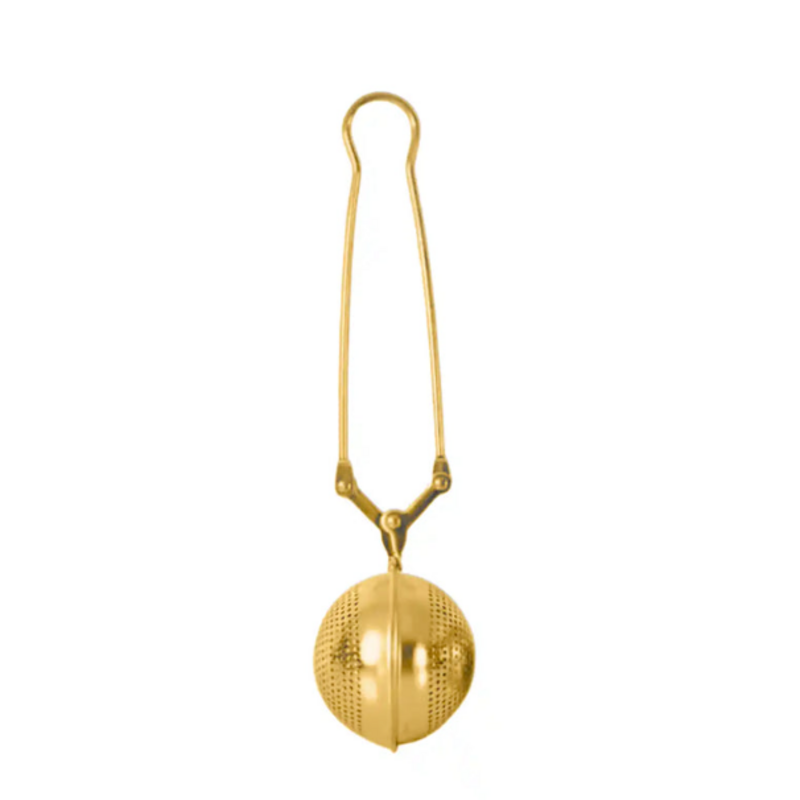 Bamboo Switch Stainless Steel Tea Strainer Gold