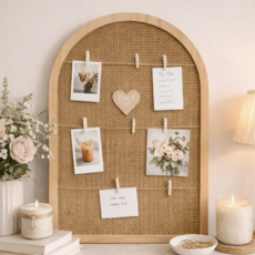 Vagabond Vintage Arched Rattan Photo Display Board