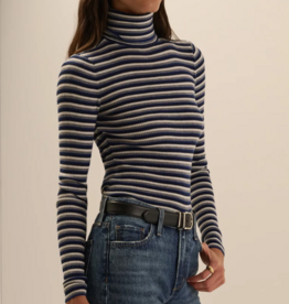 FAVORITE DAUGHTER THE AMELIA CREWNECK TOP MIDNIGHT STRIPE