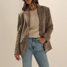 FAVORITE DAUGHTER THE DEAN BLAZER BROWN GLEN PLAID