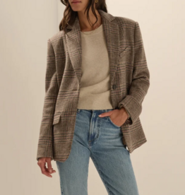 FAVORITE DAUGHTER THE DEAN BLAZER BROWN GLEN PLAID