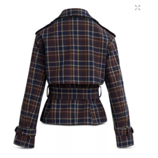 FAVORITE DAUGHTER THE CROPPED CHARLES TRENCH TOFFEE PLAID