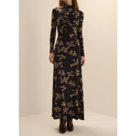 FAVORITE DAUGHTER THE LUCIA DRESS NAVY VINE FLORAL