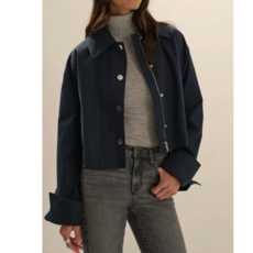 FAVORITE DAUGHTER THE RUE CROPPED TRENCH NAVY