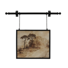 Hanging Metal Framed Glass Wall Décor Photo Frames W Bracket