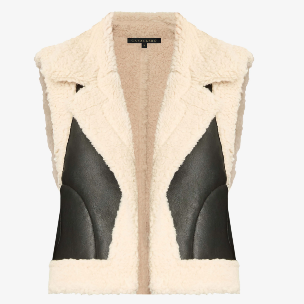 CABALLERO COVE VEST CREAM / BLACK