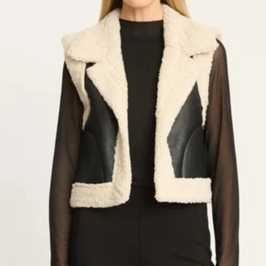 CABALLERO COVE VEST CREAM / BLACK