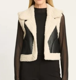 CABALLERO COVE VEST CREAM / BLACK