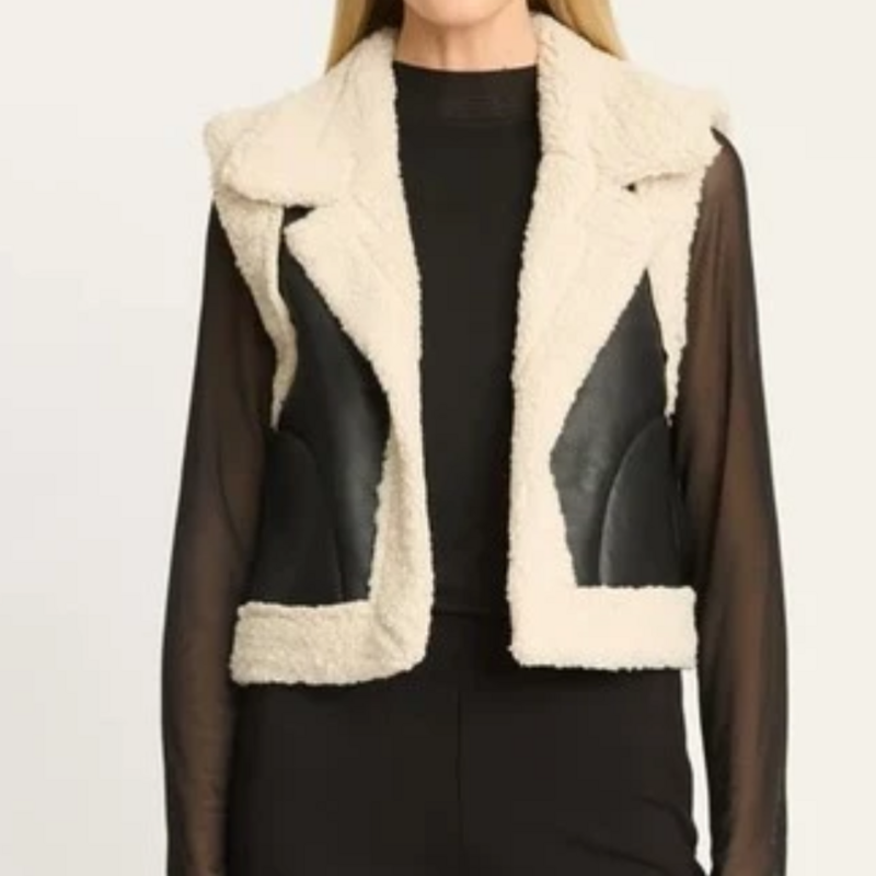 CABALLERO COVE VEST CREAM / BLACK
