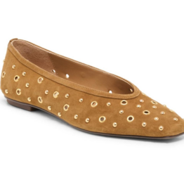 CARET STUD LT BROWN SUEDE