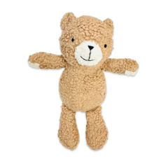Viverano Peanut Lil Bear Sherpa Knit Stuffed Animal Toffee Brown