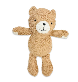 Viverano Peanut Lil Bear Sherpa Knit Stuffed Animal Toffee Brown