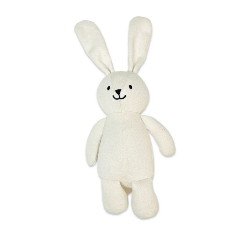 Viverano Jojo Lil Bunny - Sherpa Knit Stuffed Animal Baby Toy Linen