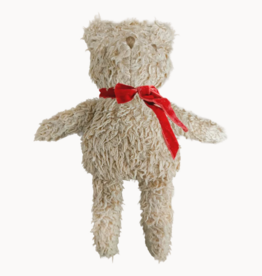 The Blueberry Hill Plush Bear Red Velvet Bow Baby Toddler Toy Organic Gift