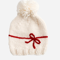 The Blueberry Hill Present Hat Cream Red Kid Baby Holiday Christmas Bow