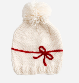 The Blueberry Hill Present Hat Cream Red Kid Baby Holiday Christmas Bow
