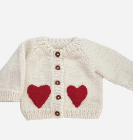 The Blueberry Hill Heart Cardigan Red