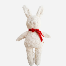 The Blueberry Hill Plush Bunny Red Velvet Bow Doll Baby Holiday Toy Organic