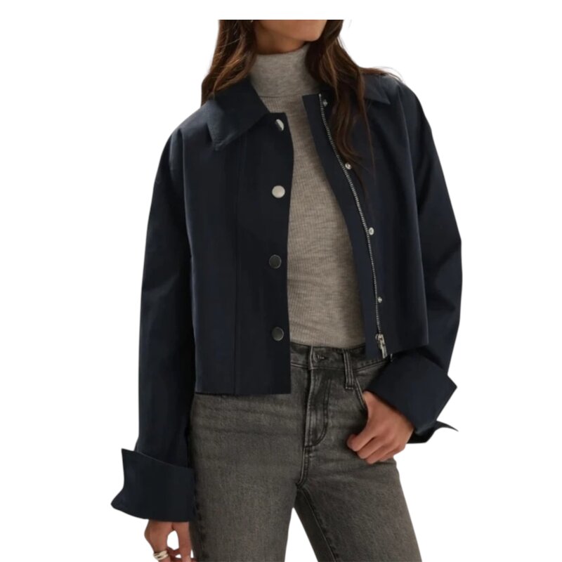 FAVORITE DAUGHTER THE RUE CROPPED TRENCH NAVY