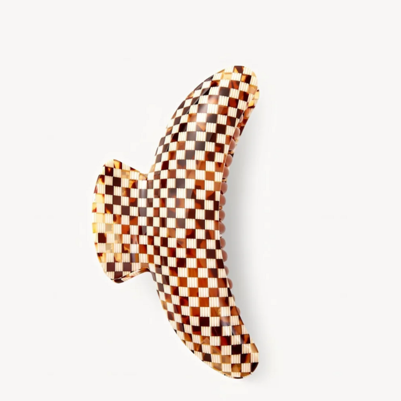 MACHETE Jumbo Heirloom Claw in Tortoise Checker