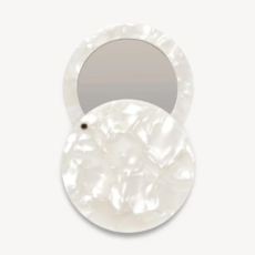 MACHETE Circle Mirror in White Shell