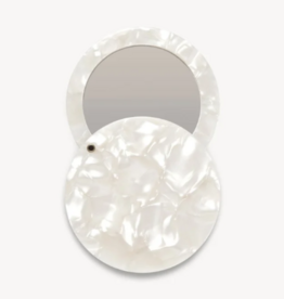 MACHETE Circle Mirror in White Shell