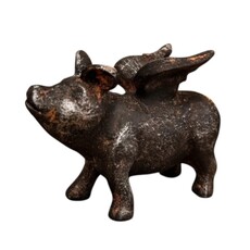 Vagabond Vintage Cast Iron Flying Pig