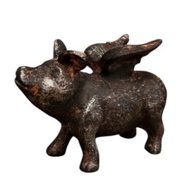 Vagabond Vintage Cast Iron Flying Pig