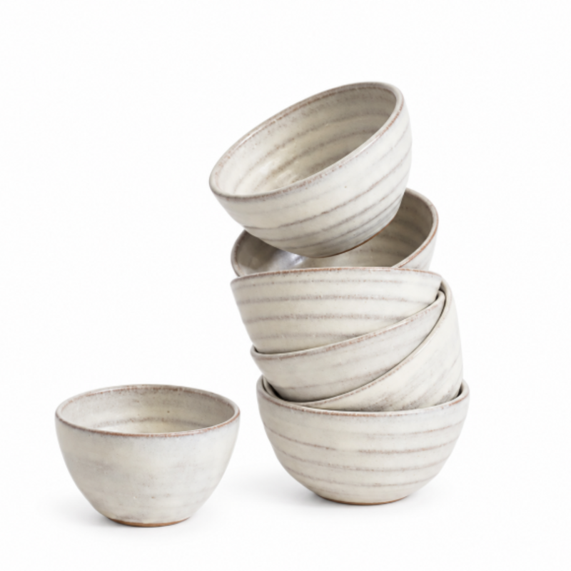 GRAVESCO POTTERY Artist Choice Little Bowls Off-White