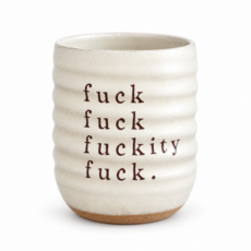 GRAVESCO POTTERY Fuck Fuck Fuckity Fuck Everyday Tumbler in Cream