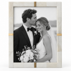 Bone Photo Frame with Brass Inlay (Holds 8" x 10" Photo)