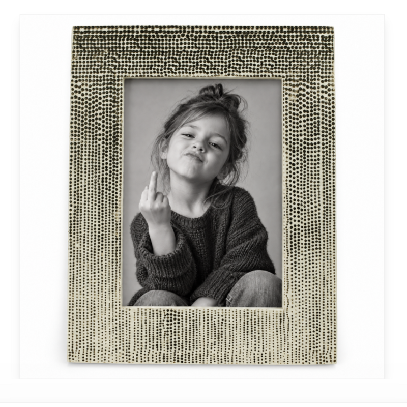 Frame, Ivory Resin and Gold Foil  5x7