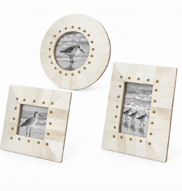 Bone Frame, Brass Rivets - Set of 3