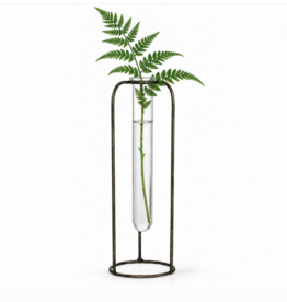 Archer Bud Vase, Glass and Metal
