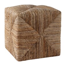 Sagebrook 18X18" RATTAN SQUARE OTTOMAN, NATURAL