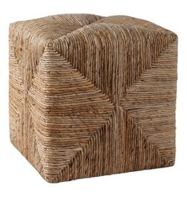 Sagebrook 18X18" RATTAN SQUARE OTTOMAN, NATURAL
