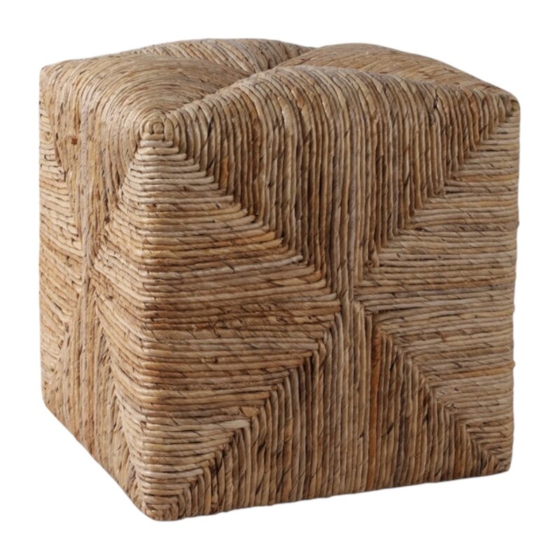 Sagebrook 18X18" RATTAN SQUARE OTTOMAN, NATURAL