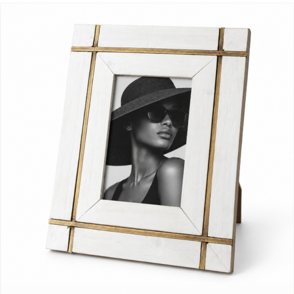 Matr Boomie Mukhendu Arch 5.5x3.5 Cream Picture Frame - Handcrafted Bone