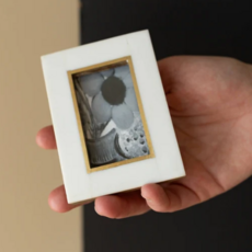 Foreside Home & Garden 2x3 Bernadette Mini Picture Frame With Brass Inlay