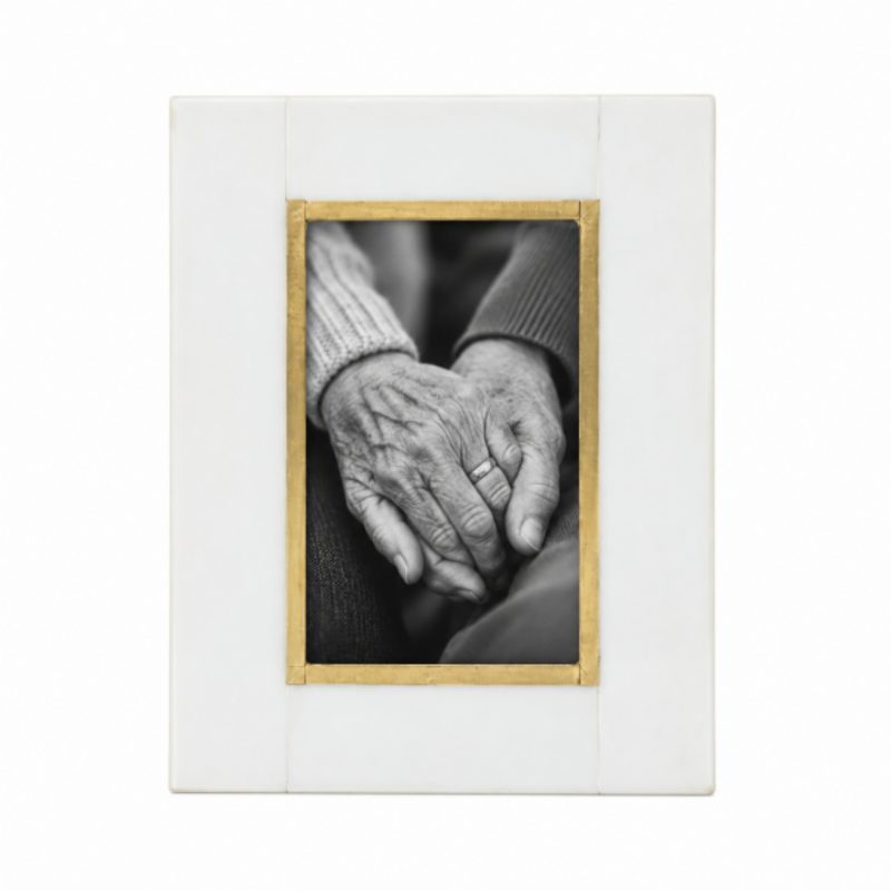 Foreside Home & Garden 2x3 Bernadette Mini Picture Frame With Brass Inlay