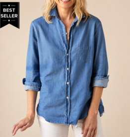 Frank & Eileen EILEEN Relaxed Button-Up Shirt Vintage Stonewashed Indigo