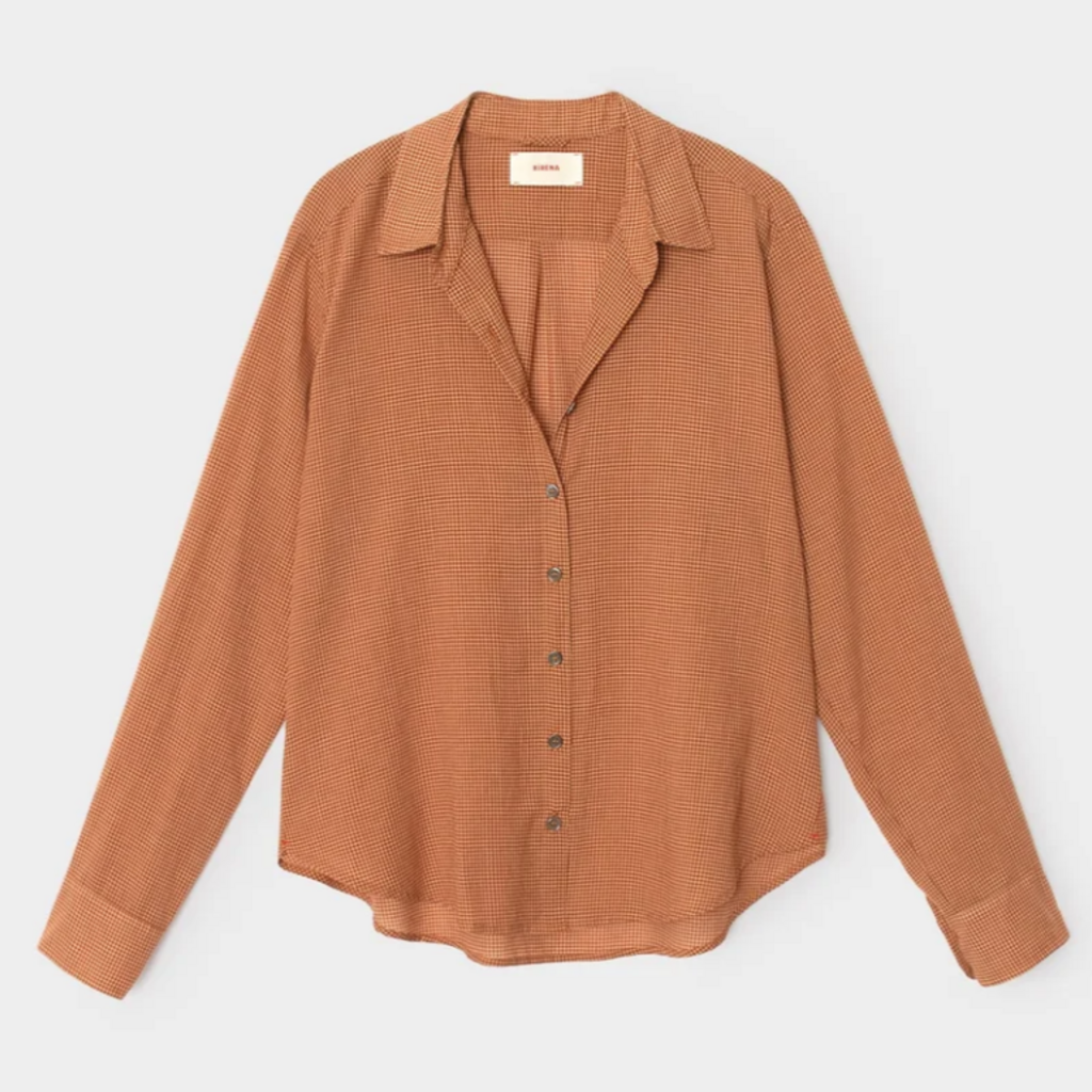 XIRENA BOWIE SHIRT GINGER BROWN