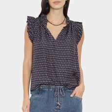 XIRENA BEX TOP NAVY DIAMOND