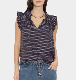 XIRENA BEX TOP NAVY DIAMOND