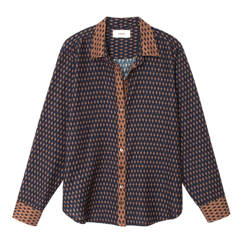 XIRENA BEAU SHIRT NAVY DIAMOND