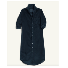 Frank & Eileen RORY Maxi Shirtdress Italian Classic Navy