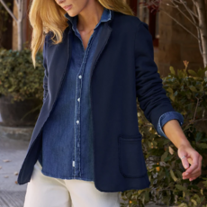 Frank & Eileen Dublin Sweatshirt Blazer Classic Navy