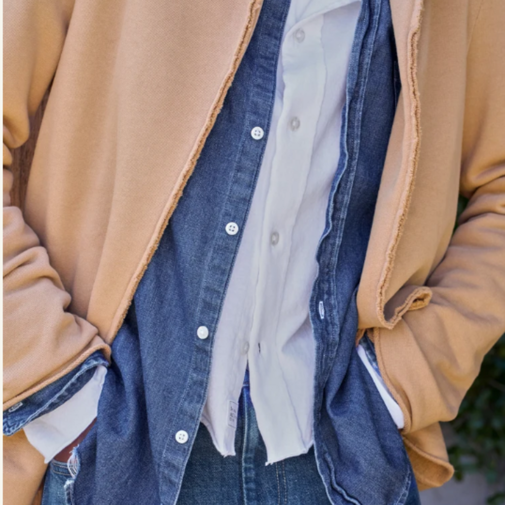Frank & Eileen Mini Belfast Sweatshirt Peacoat Camel