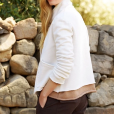 Frank & Eileen Mini Belfast Sweatshirt Peacoat VINTAGE WHITE